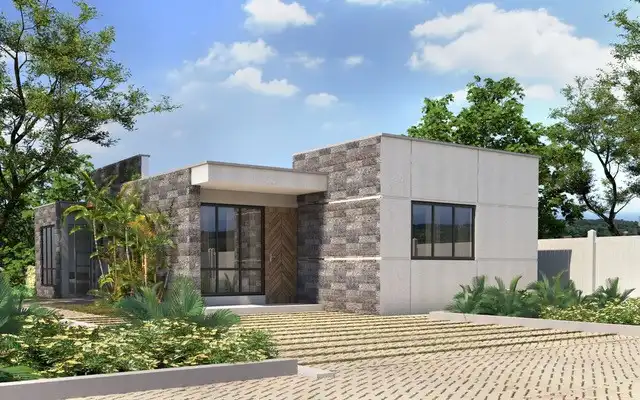 3 Bedroom Bungalow - ID 31111 - Front from Inuua Tujenge house plans with 3 bedrooms and 2 bathrooms. ( bungalow )