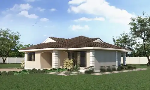3 Bedroom Bungalow ID - 3171 - 3171_Front.jpg from Inuua Tujenge house plans with 3 bedrooms and 2 bathrooms. ( bungalow )