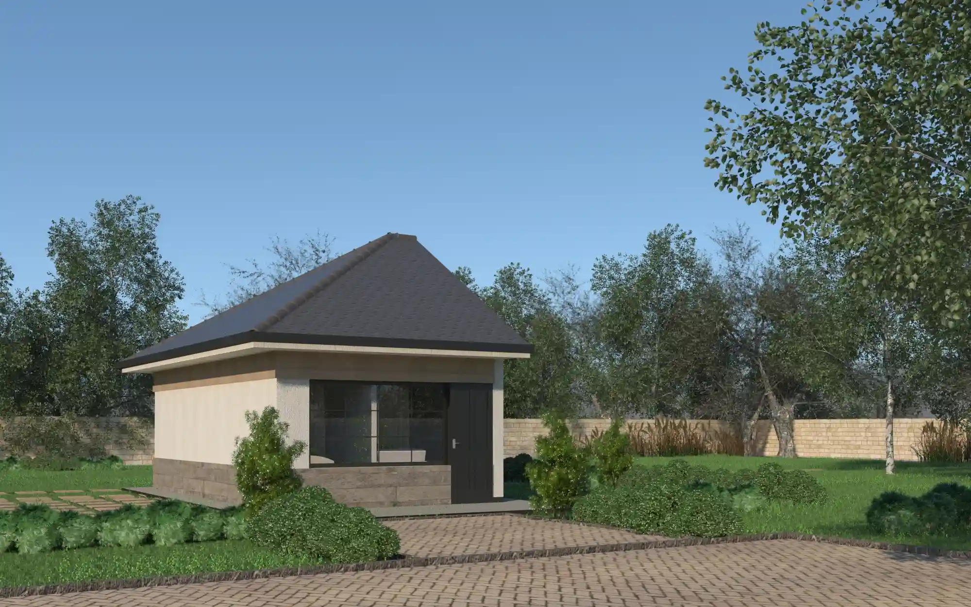 3 Bedroom Bungalow - ID 3191 - 3191_Phase1_Front.jpg from Inuua Tujenge house plans with 3 bedrooms and 2 bathrooms. ( jengapolepole )