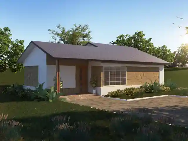 3 Bedroom Bungalow - ID 3110 - 3 Bedroom Bungalow T1 O1 from Inuua Tujenge house plans with 3 bedrooms and 2 bathrooms. ( bungalow )