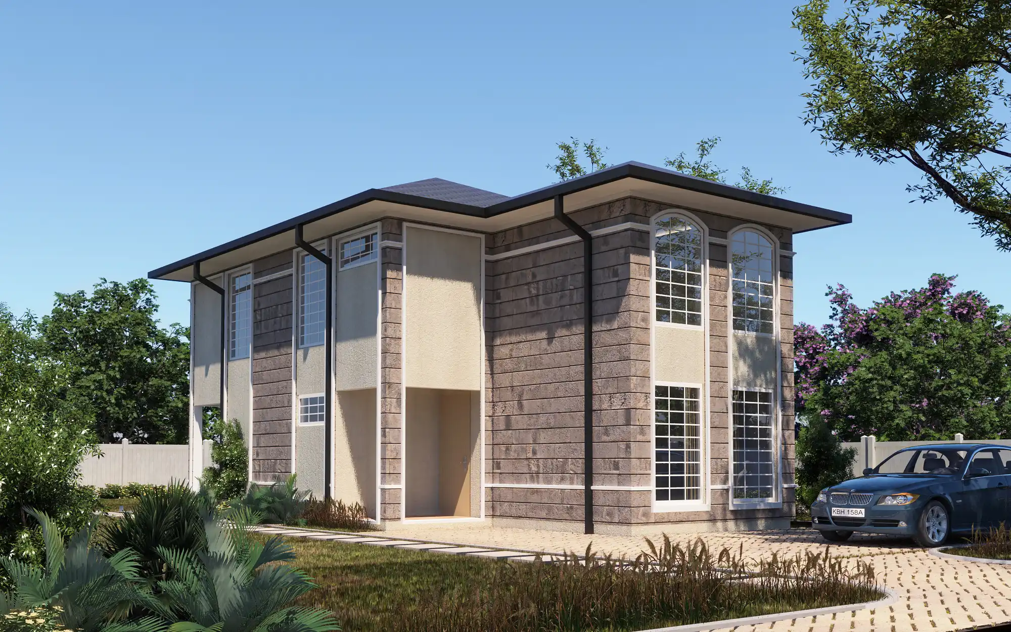 3 Bedroom Maisonette - ID 3261 - Front from Inuua Tujenge house plans with 3 bedrooms and 2 bathrooms. ( maisonette )