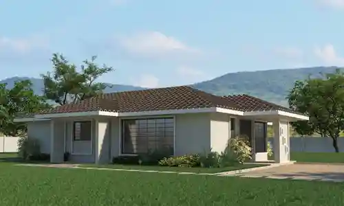 4 Bedroom Bungalow-ID 4154 - 4152_Front.jpg from Inuua Tujenge house plans with 4 bedrooms and 2 bathrooms. ( bungalow )