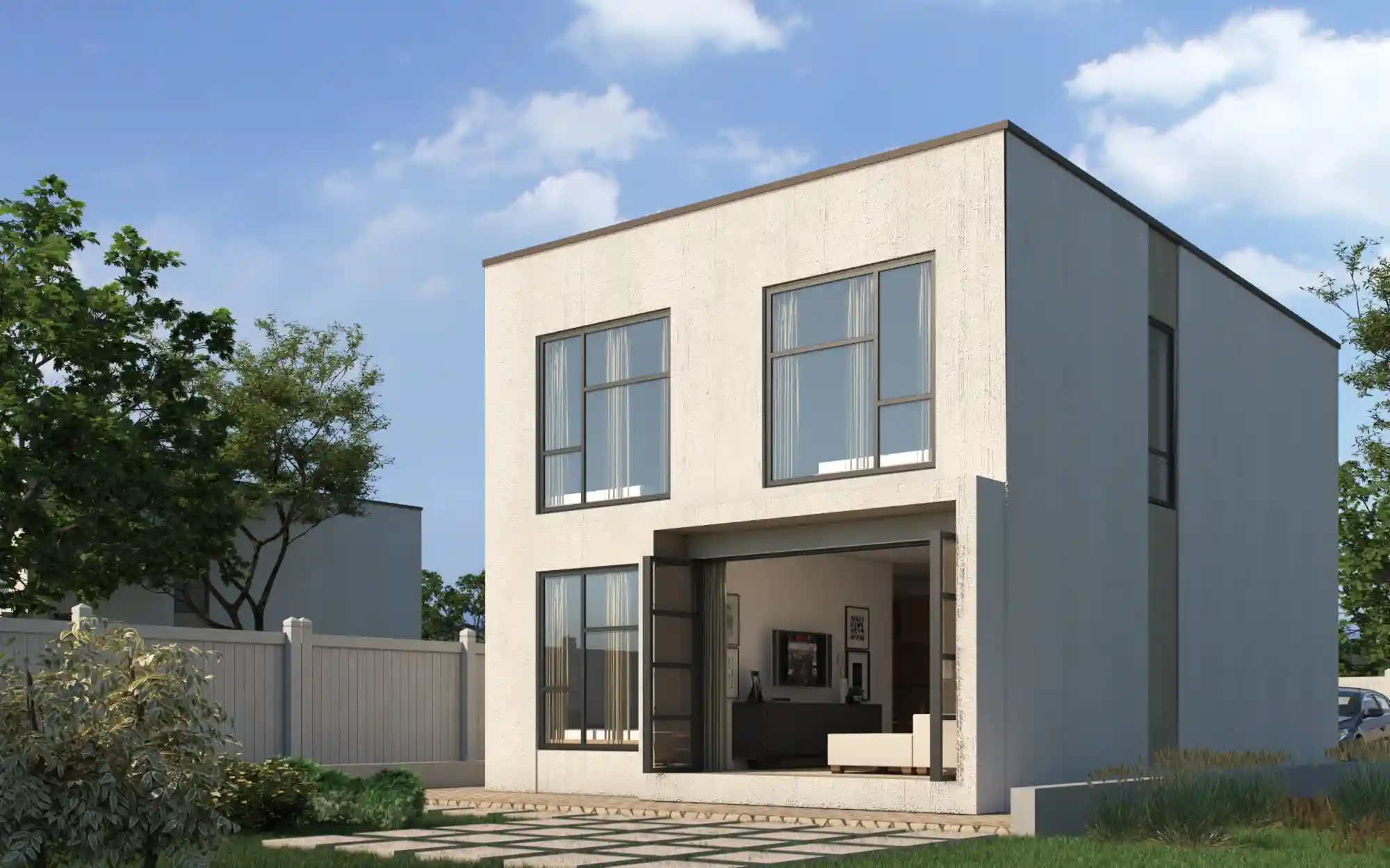 4 Bedroom Maisonette - ID 42101 - Rear from Inuua Tujenge house plans with 4 bedrooms and 3 bathrooms. ( maisonette )