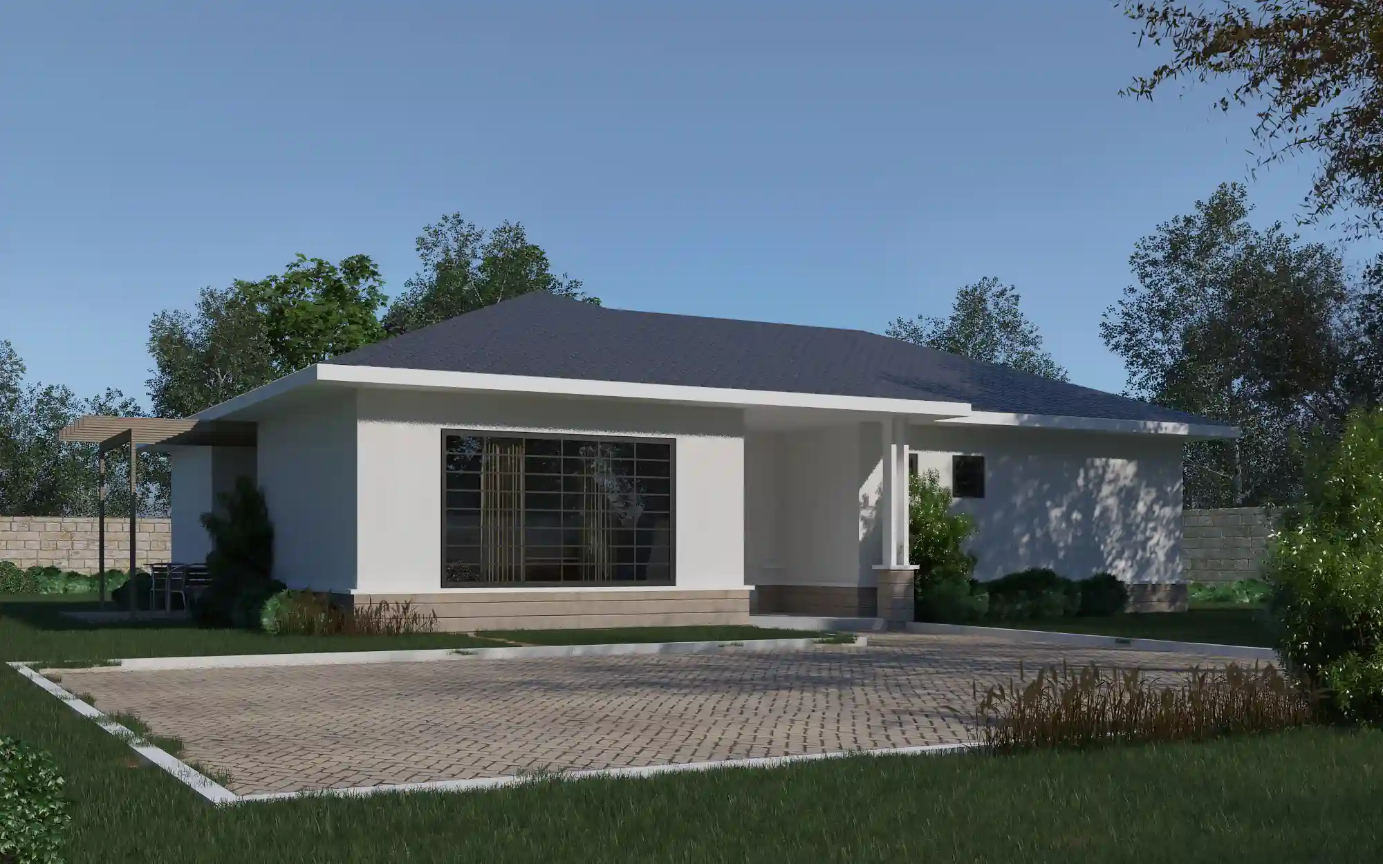 4 Bedroom Bungalow -ID 4111 - 4 BED BNGL TP1 OP1_06_RENDER_edited.jpg from Inuua Tujenge house plans with 4 bedrooms and 2 bathrooms. ( bungalow )