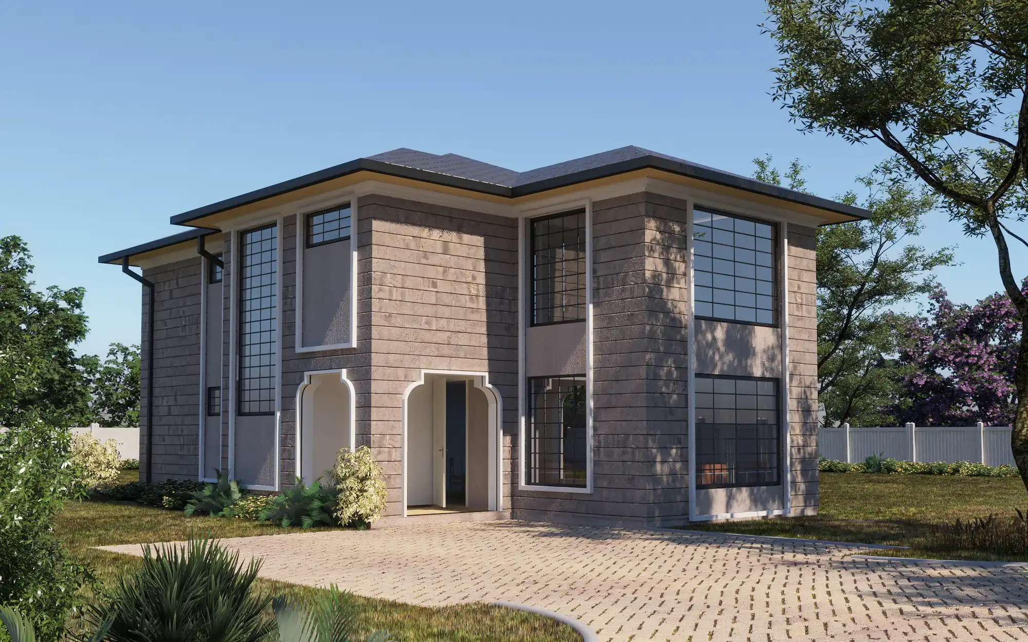 4 Bedroom Maisonette - ID 4241 - Front from Inuua Tujenge house plans with 4 bedrooms and 3 bathrooms. ( maisonette )