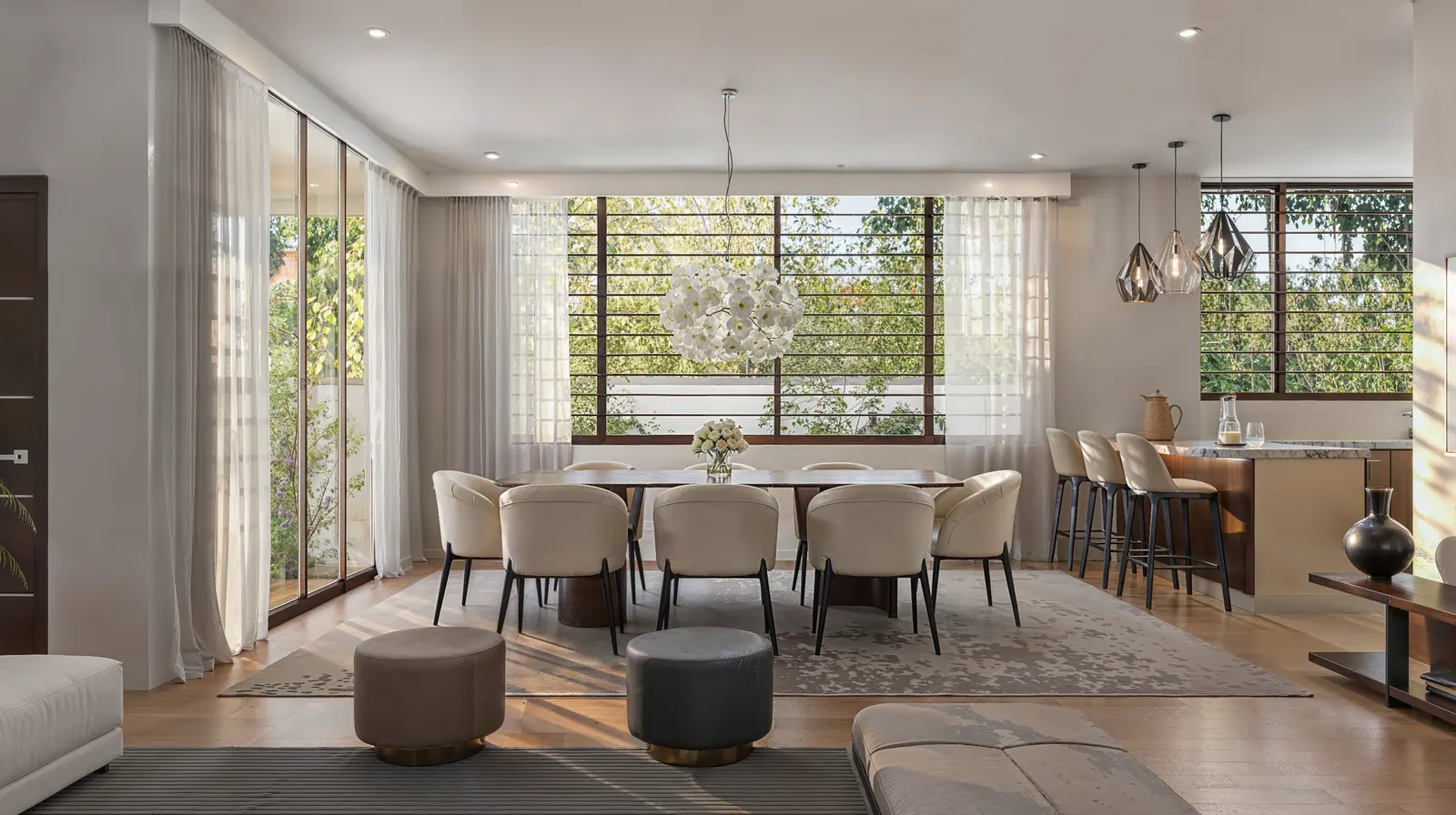 Open-plan dining room visualised with INUUA AI