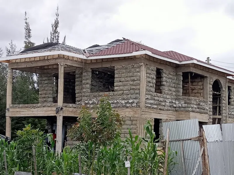 Home under construction by an INUUA home owner