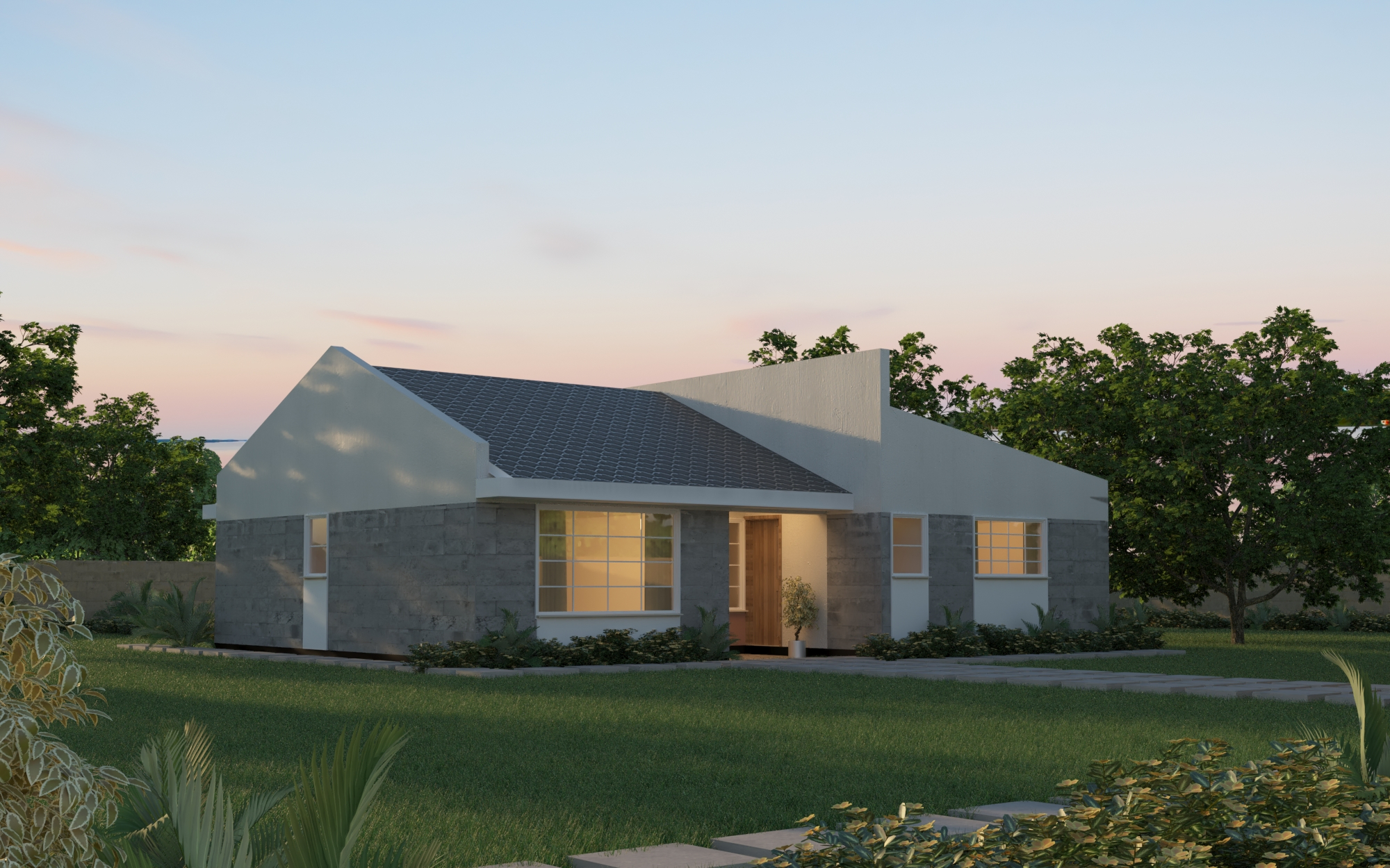 3 Bedroom Bungalow -ID 3143 - 3 BED BNGL TP4 OP3 REAR.jpg from Inuua Tujenge house plans with 3 bedrooms and 2 bathrooms. ( bungalow )