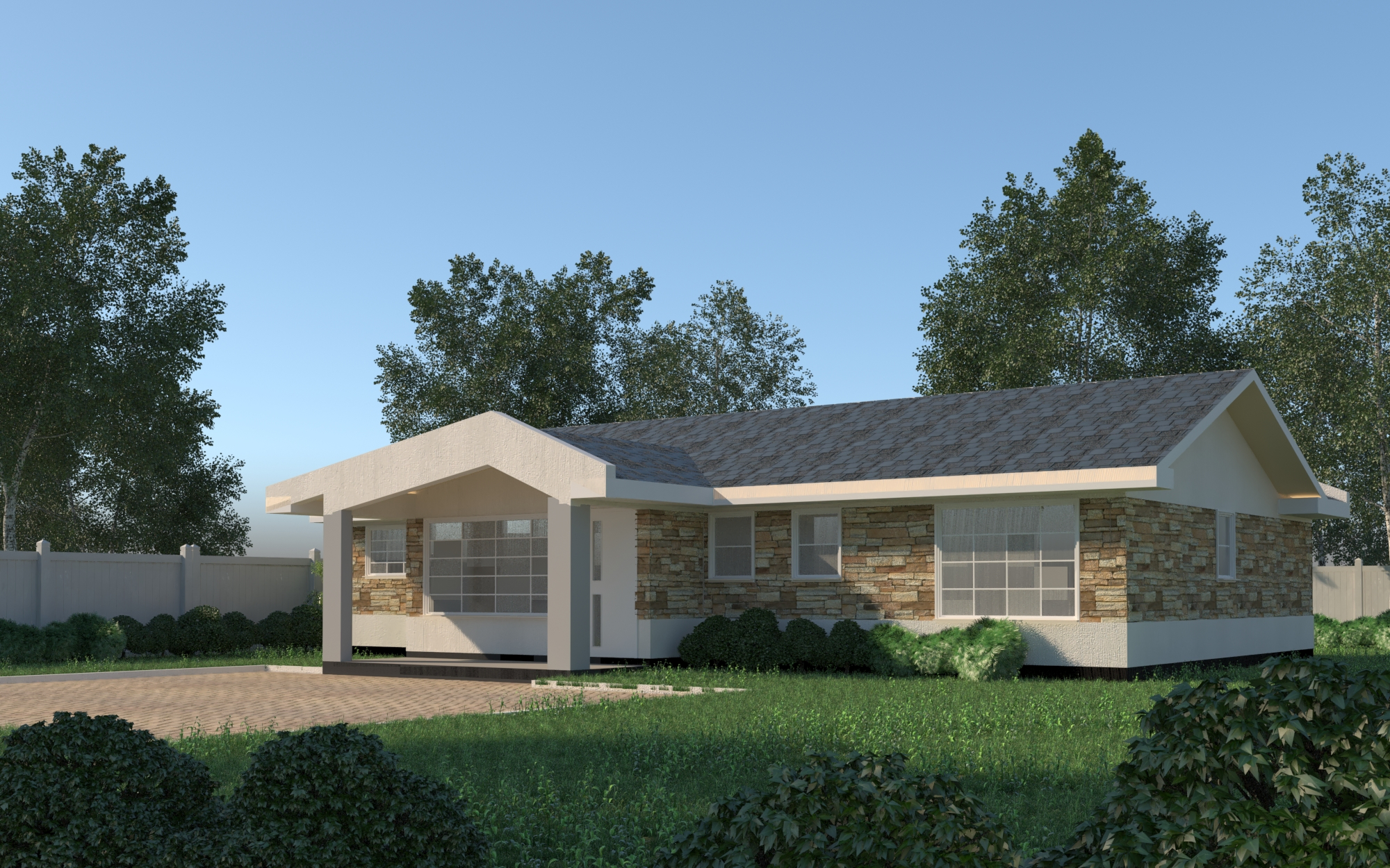 3 Bedroom Bungalow - ID 3153 - 3 BED BNGL TP5 OP3 FRONT.jpg from Inuua Tujenge house plans with 3 bedrooms and 2 bathrooms. ( bungalow )