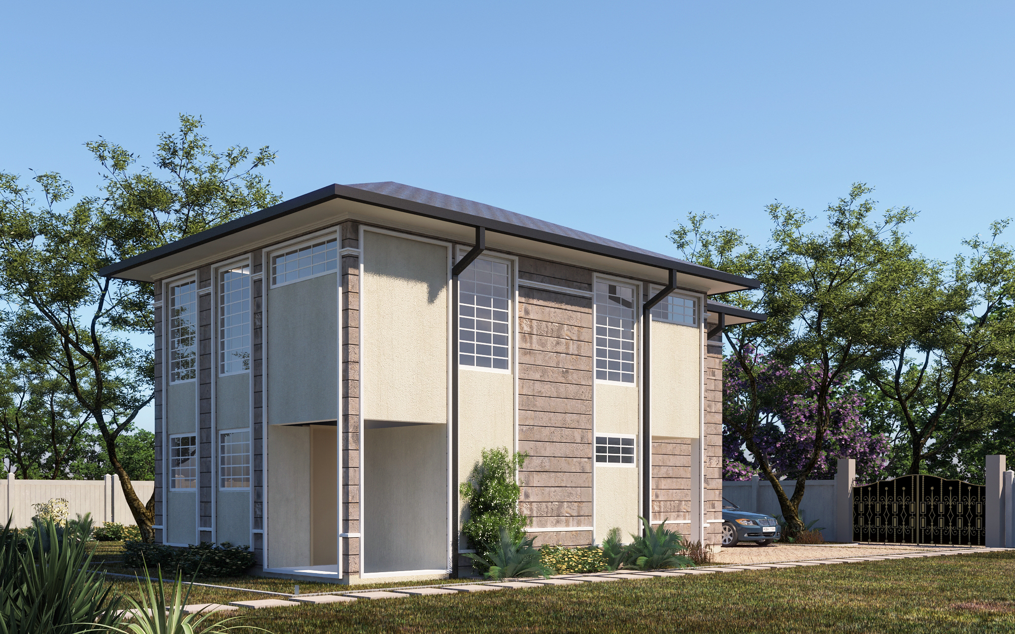 3 Bedroom Maisonette - ID 3261 - Rear from Inuua Tujenge house plans with 3 bedrooms and 2 bathrooms. ( maisonette )