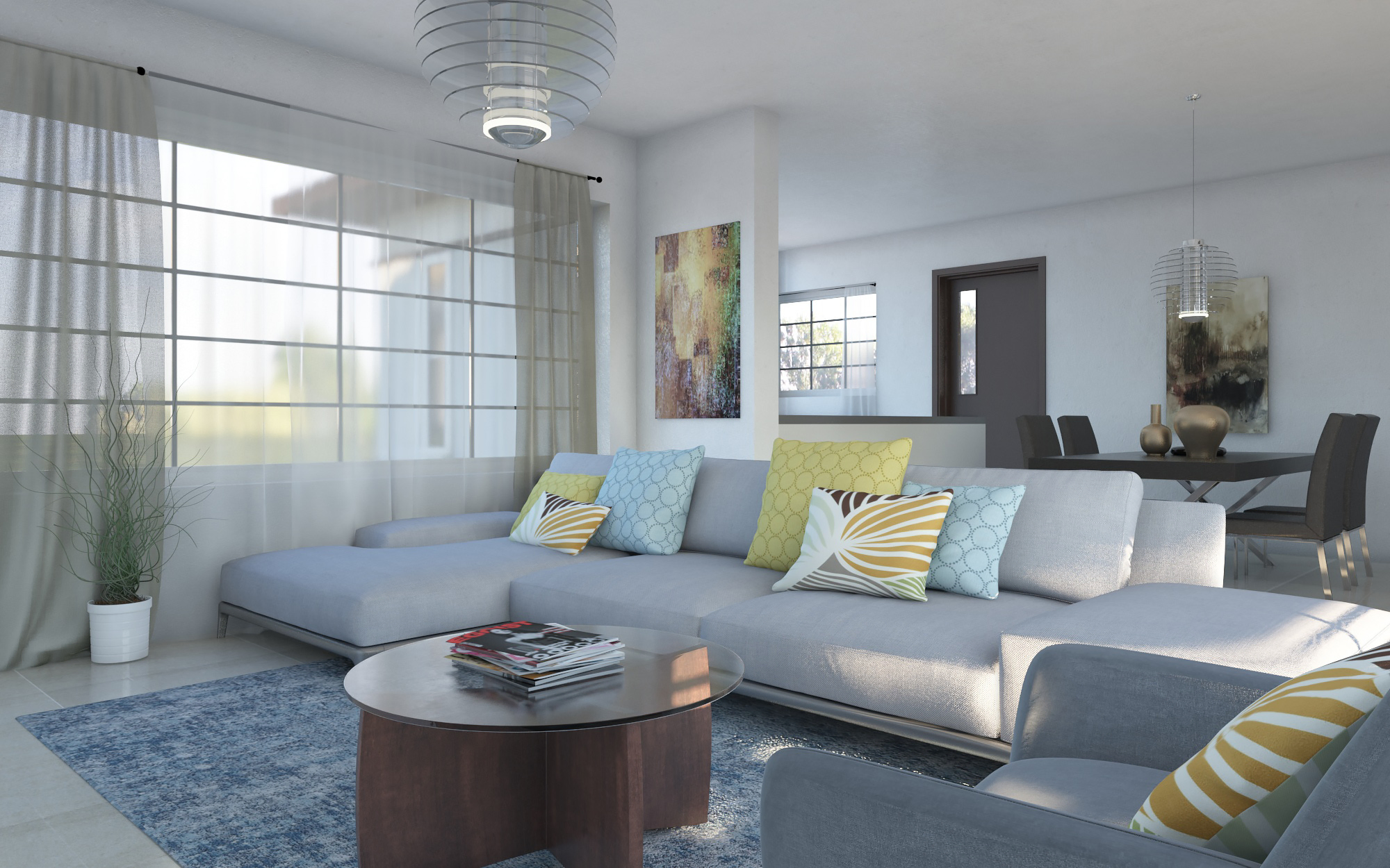 4 Bedroom Bungalow -ID 4121 - 4 BED BNGL TP2 OP1 INTERIOR.jpg from Inuua Tujenge house plans with 4 bedrooms and 2 bathrooms. ( bungalow )