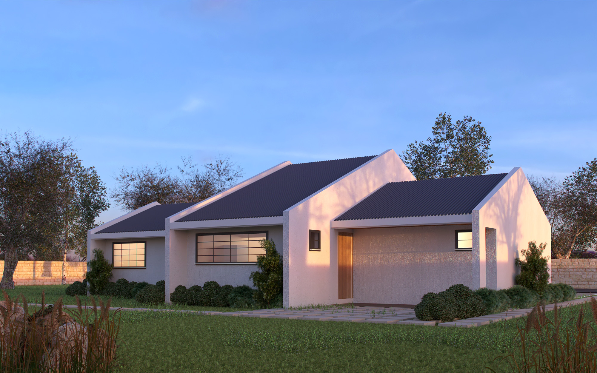 4 Bedroom Bungalow - ID 4141 - 4 BED BNGL TP4.1 OP1 REAR(r1).jpg from Inuua Tujenge house plans with 4 bedrooms and 3 bathrooms. ( bungalow )