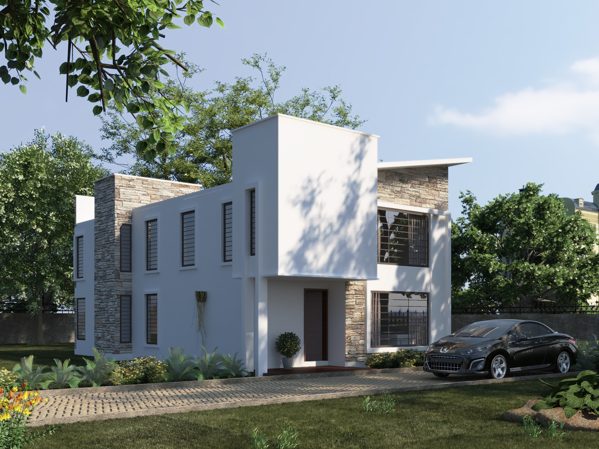 4 Bedroom Maisonette - ID 4221 - 4 BED MAST TP2 OP1-4221_FRONT.jpg from Inuua Tujenge house plans with 4 bedrooms and 3 bathrooms. ( maisonette )